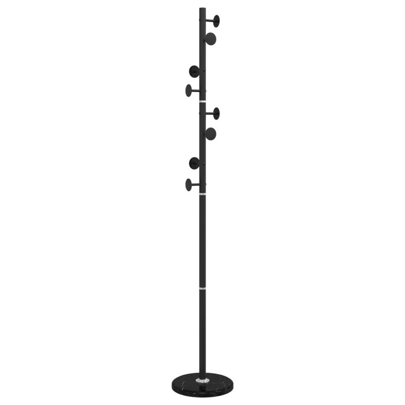 Nykia Iron Freestanding Coat Rack, Black