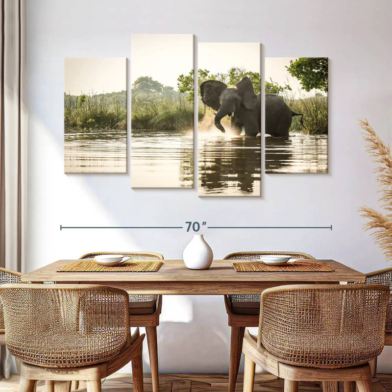 Brampt Elephant River Play, 42" H x 68" W