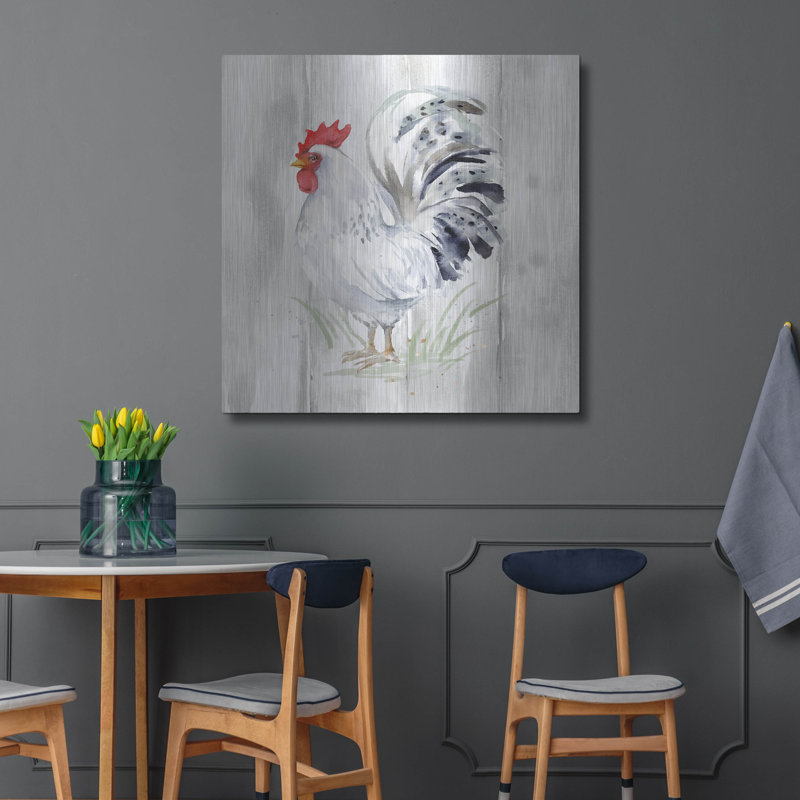 «August To Roost 4 Barn Board» par August Grove® par Katrina Pete, H 36 po x l 36 po