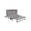 Grand lit escamotable avec port USB et tablettes amovibles de chaque côté, lit escamotable en pin massif pour bureau à domicile, chambre d'amis, gris-1606815713