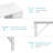Computer Desk With Fabric Drawers, 47" Reversible Study And Work Desk, White