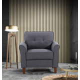 Fauteuil Kouchouk de 83,48 cm de large capitonné en lin