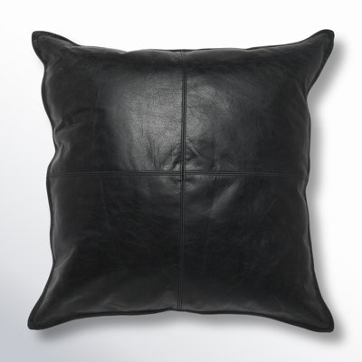 Cutler Genuine Leather Throw Pillow