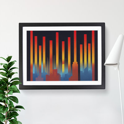 Joyous Abstract City Skyline - Framed Print