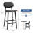 Valenza Upholstered 65cm Counter Stool with Solid Wood Frame-862227797