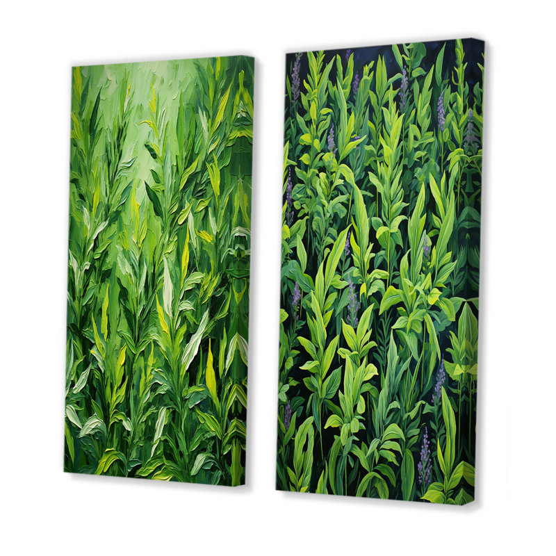 Herbs Tarragon Tales II - ensemble de 2 impressions sur toile Herbs, H 28 po x l 25 po, Toile tendue