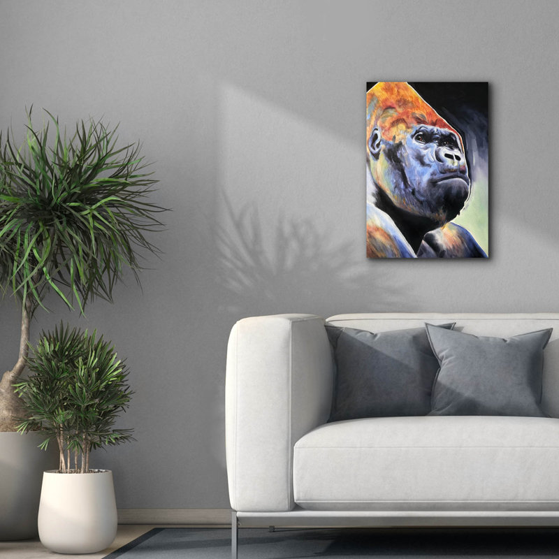" Gorilla - Silverback " Print, 26" H x 18" W x 0.75" D
