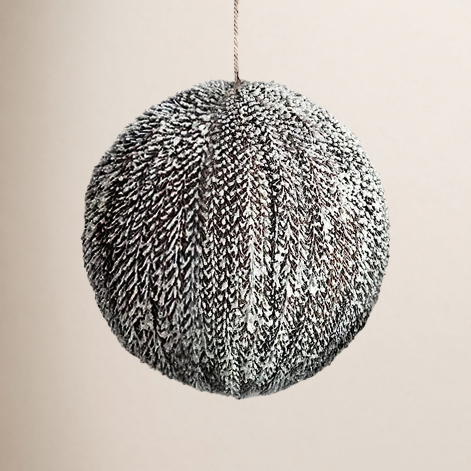 Striped Ball Ornament, 6.25" H x 6.25" W x 6.25" D