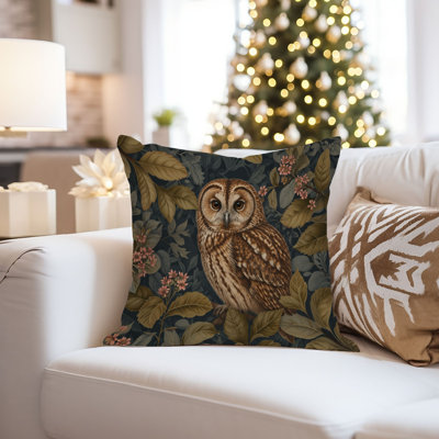 Housse de coussin animaux animaux Owl - Wiliam Morris