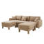 Canapé modulaire en U à 3 places Boucle Fabric-1882898114