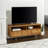 Mid-Century Modern Solid Wood 3-Drawer 58" TV Stand For 65" Tvs With 2 Open Cubbies-100019206