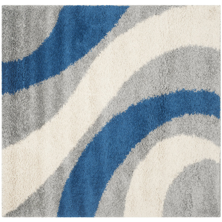 Delane Abstract Gray/Blue Area Rug