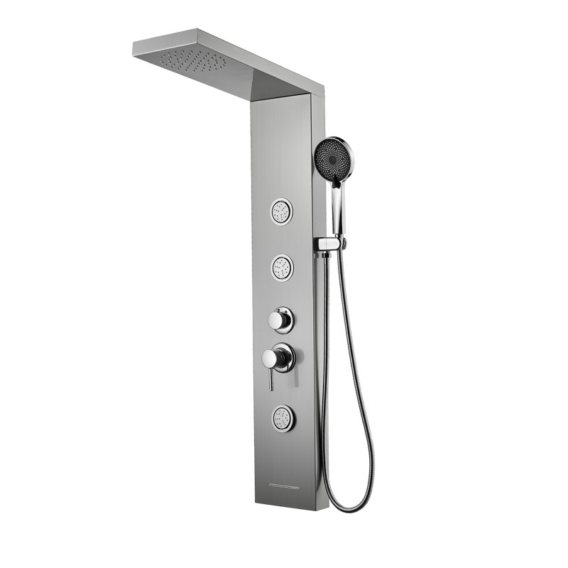Panneau de douche Forious® Ultra 43,31 po avec pomme de douche réglable, Argent