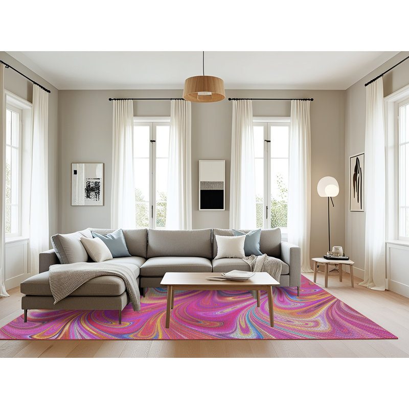 Abstract Indoor Rug, Rectangle 8' x 12'