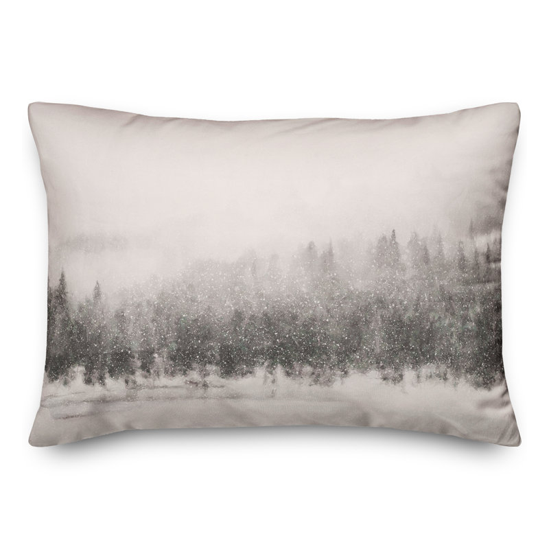  Housse et insert de coussin rectangulaire Let It Snow Tree Line