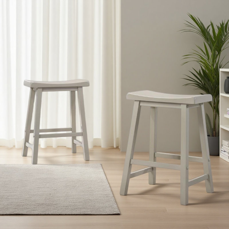 Ensemble de 2 tabourets ergonomiques sans dossier à hauteur de comptoir 17,5 po