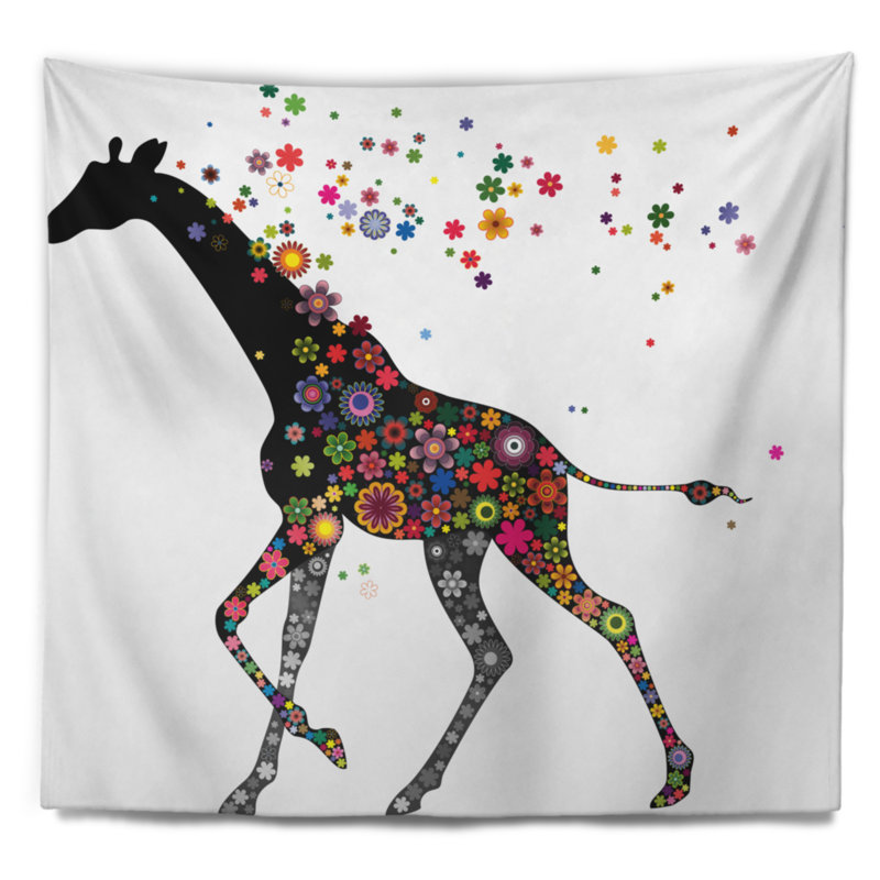 Tapisserie courante de girafe gaie Animal, H 32 po x l 39 po