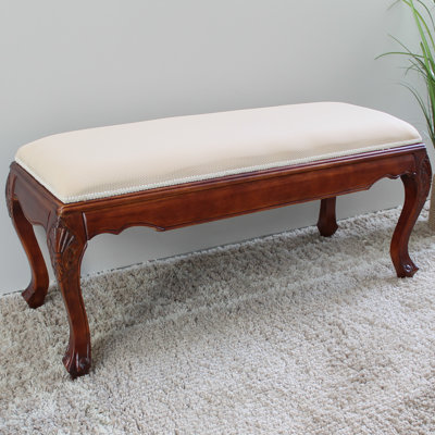 Polyester Blend Upholstered Bench