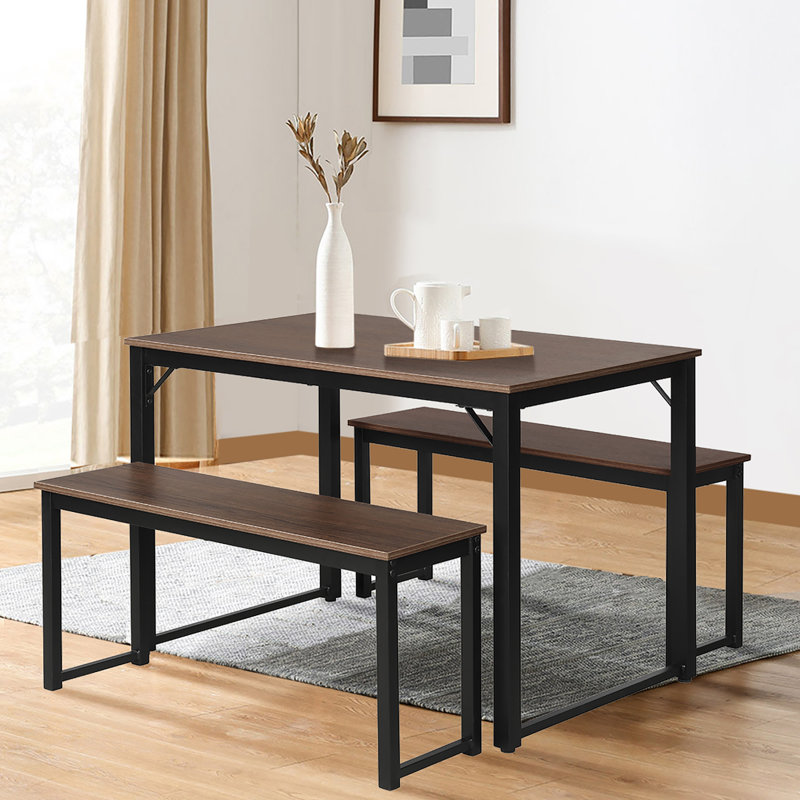 Ensemble de salle à manger 3 pièces style moderne avec table de salle à manger Soho
