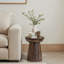 Sacco Solid Wood Pedestal End Table