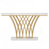 59" Gold Console Table