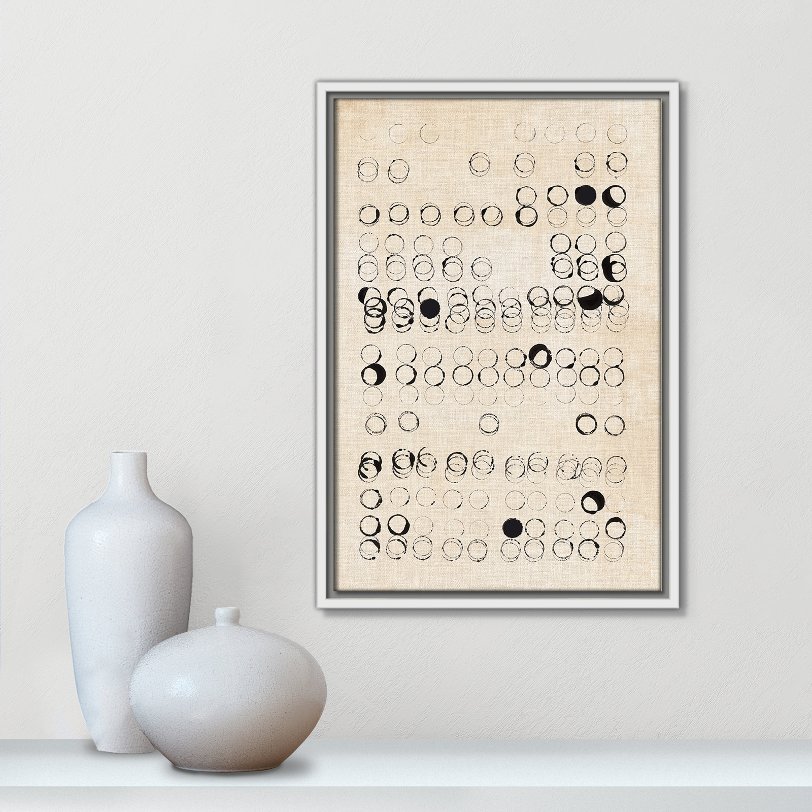 Dots and Dots Print by , 19.5" H x 13.5" W, White