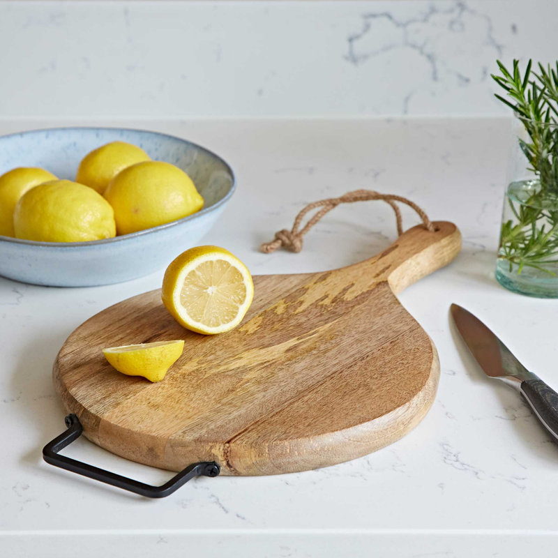 Natural Mango Wood Round Chopping Board, Small