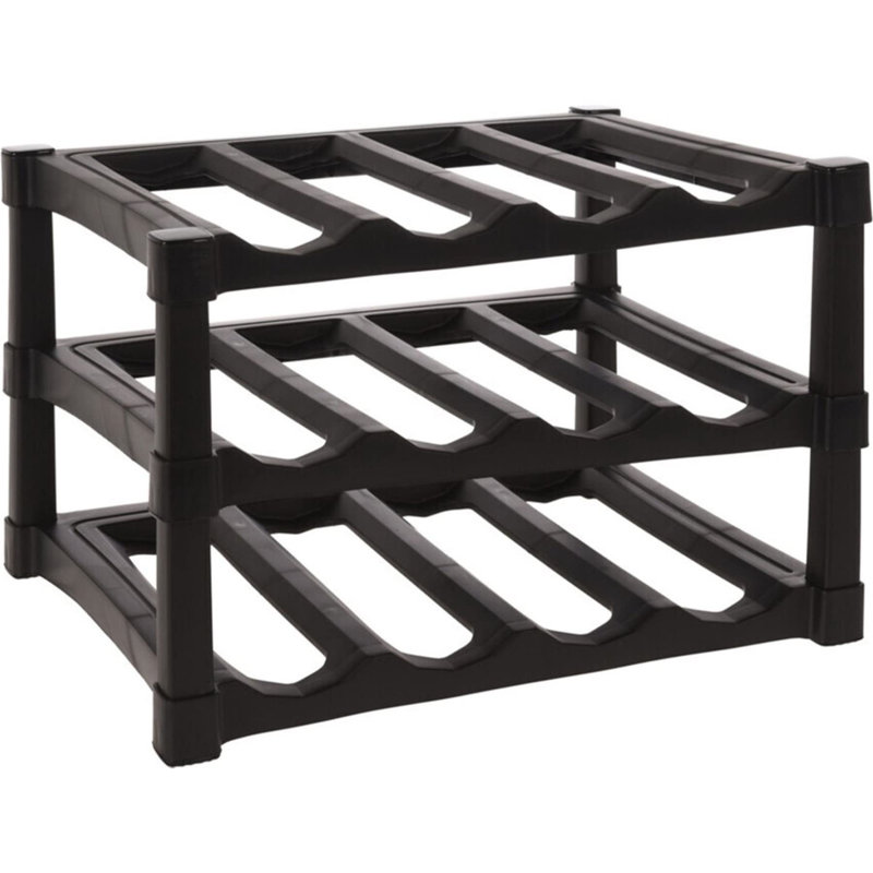 Fordbridge 12 Bottle Tabletop Wine Bottle Rack Black