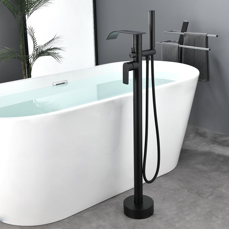 Floor Tub Spout, Black