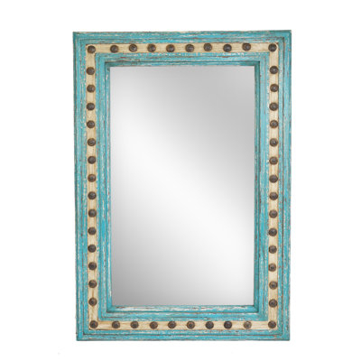 Miroir mural rustique patiné rectangulaire Salma