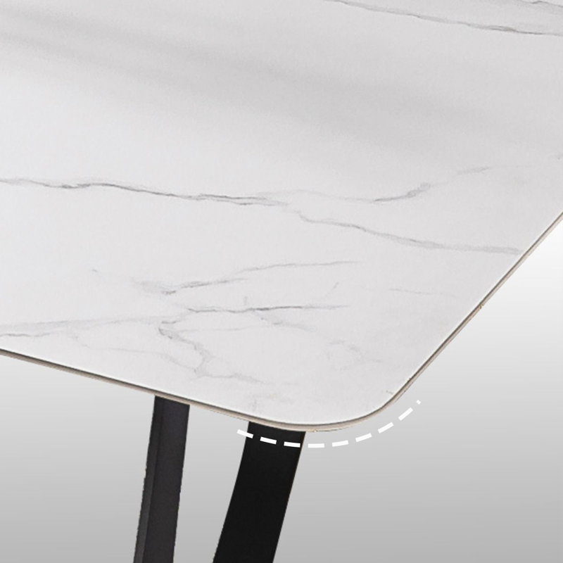 Ensemble de salle à manger rectangulaire moderne et minimaliste, H 29,5 po x L 55,1 po x l 31,4 po