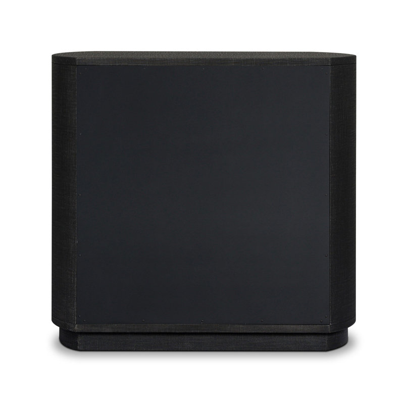 Amelia Chest-Ivory Painted Linen, Black Linen