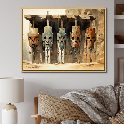 Mahkenzie, tribu africaine, masque Dogon I sur toile