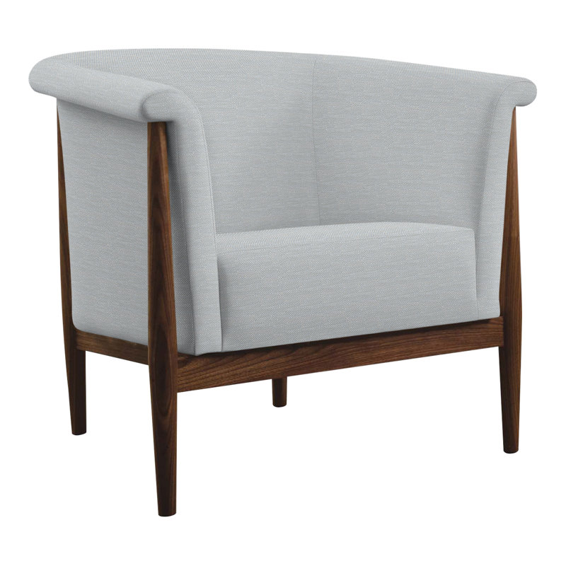 Walnut Grove Barrel Chair, Perigold Tres Chic Ice Blue