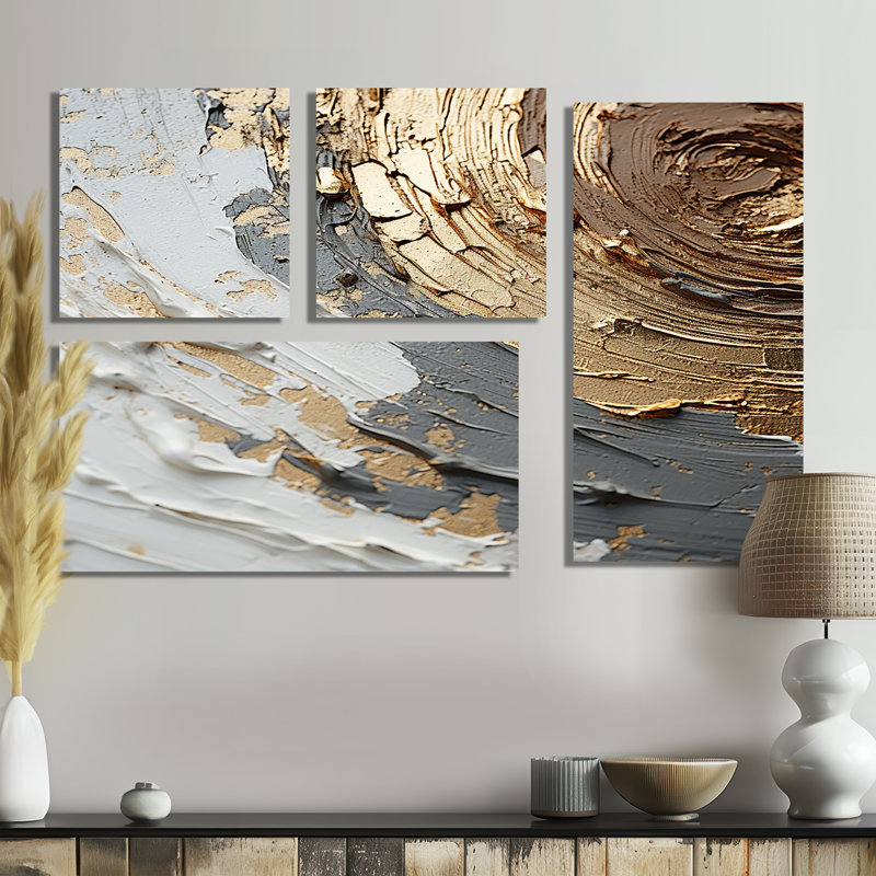Radiant Revolve Modern Spiral II - Modern 4 impressions sur toile, Noir, Impression encadrée sans passe-partout