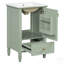 Meuble-lavabo avec lavabo en céramique, pieds en bois massif et rangement à fermeture en douceur, idéal pour les salles de bain compactes et élégantes-643074307