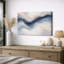 Abstrait bleu beige fluide, composition d'art de salon contemporain, photos de salon contemporain, impression sur toile encadrée-126092900-126092898