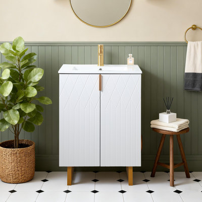 Meuble-lavabo simple 24 po avec lavabo vasque moderne