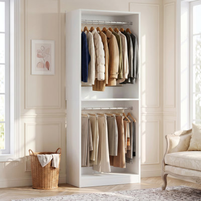  Closet System with 2 Hanging Rods