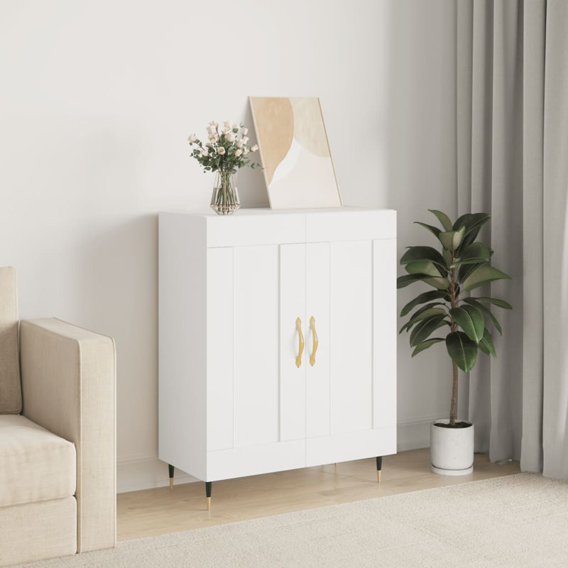 Marielly Metal 2 - Door Standard Accent Cabinet, White