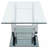 Chrome Rectangular U-Shaped Glass Top Coffee Table