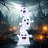 48" H LED Lighted Stacked Ghosts Inflatable