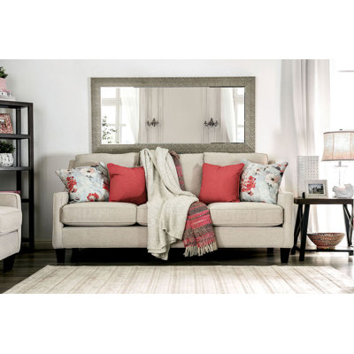 80.4" W Transitional Sofa, Ivory