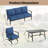 4-Piece Outdoor Metal Patio Conversation Set With Cushions-179149021