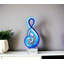 Blue Murano Style Art Glass Note Centerpiece On Crystal Base 12"