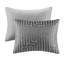Édredon 10 pièces grand luxe gris - pièce complète et courtepointe avec motif géométrique brodé, design, confort toutes saisons, coutures intemporelles, coussins décoratifs de 15 pouces
