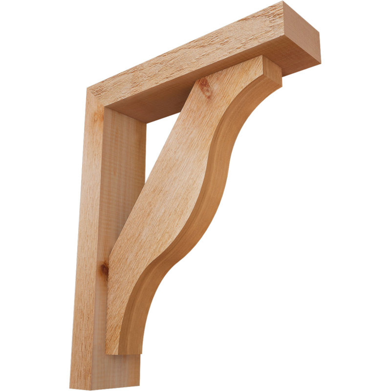 Funston Block Offset Brace Bracket, 20 x 16, 4"W Western Red Cedar (Rough Sawn)