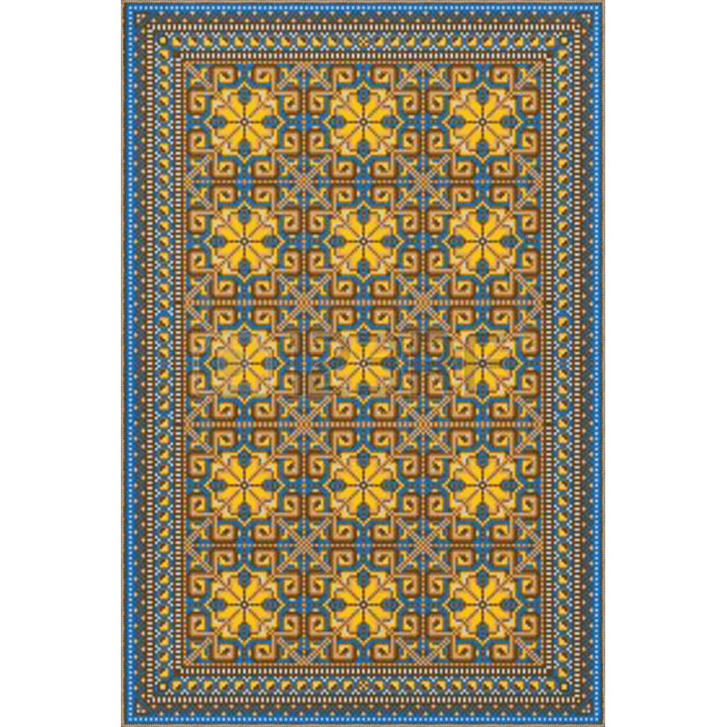 Tapis décoratif lavable à motif jaune, Tapis de couloir 3 pi 3 po x 6 pi 7 po inclus