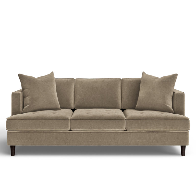 Upholstered 84'' Sofa, Heavenly Chrome Chenille