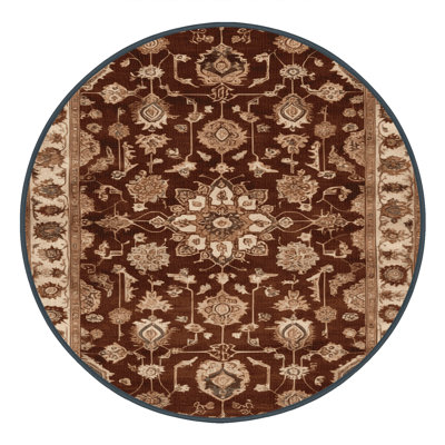 Machine Washable Persian Brown Area Rug